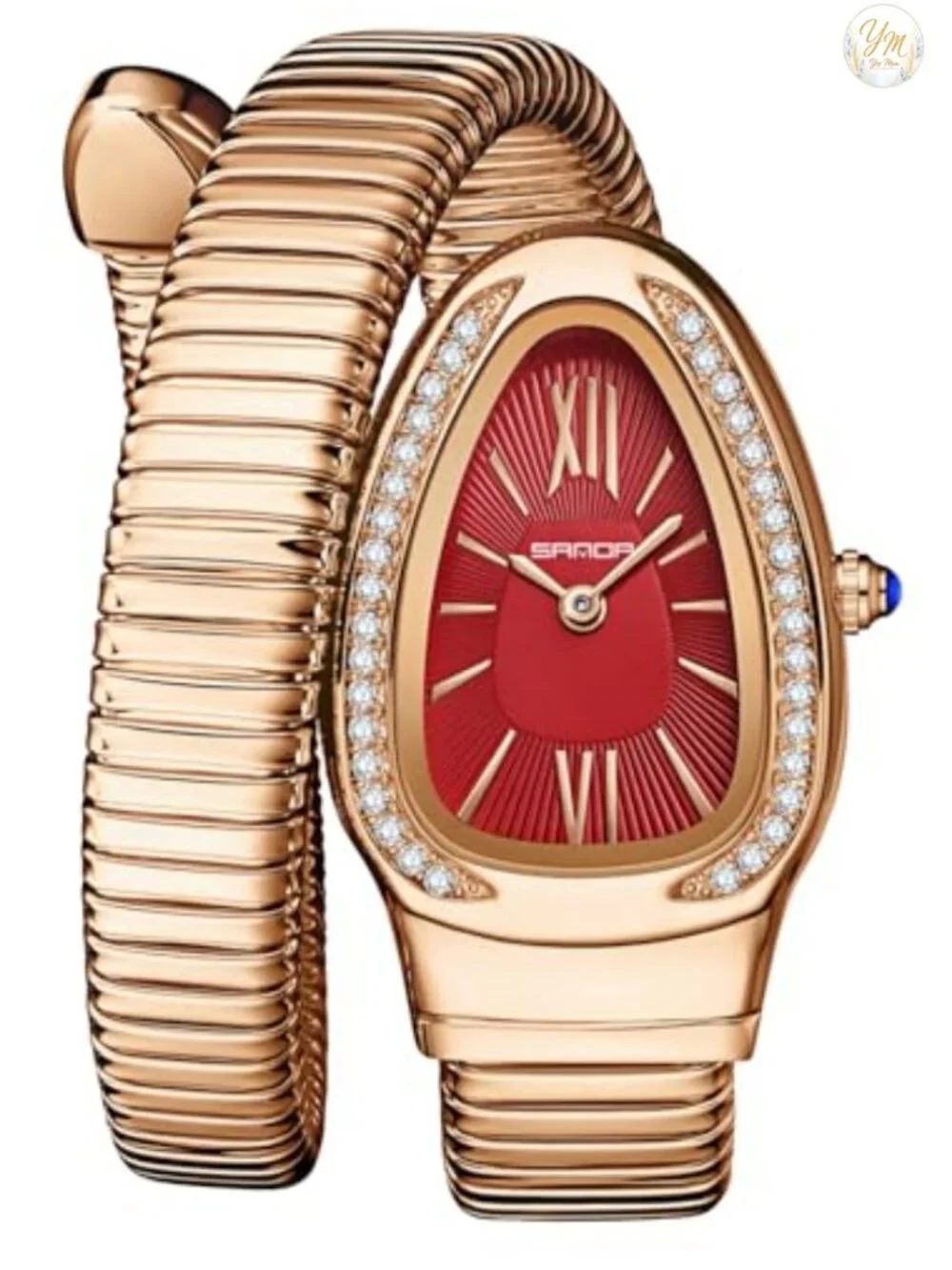 Snake Bracelet Watch Women Elegant Wrap Cuff Bangle Quartz Wristwatch